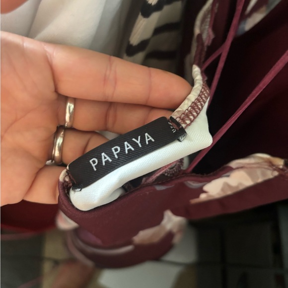 stunning papaya fit & flare burgundy bridesmaid mini dress, very gently used - Picture 4 of 4